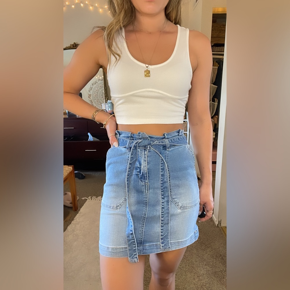 jean mini skirt small